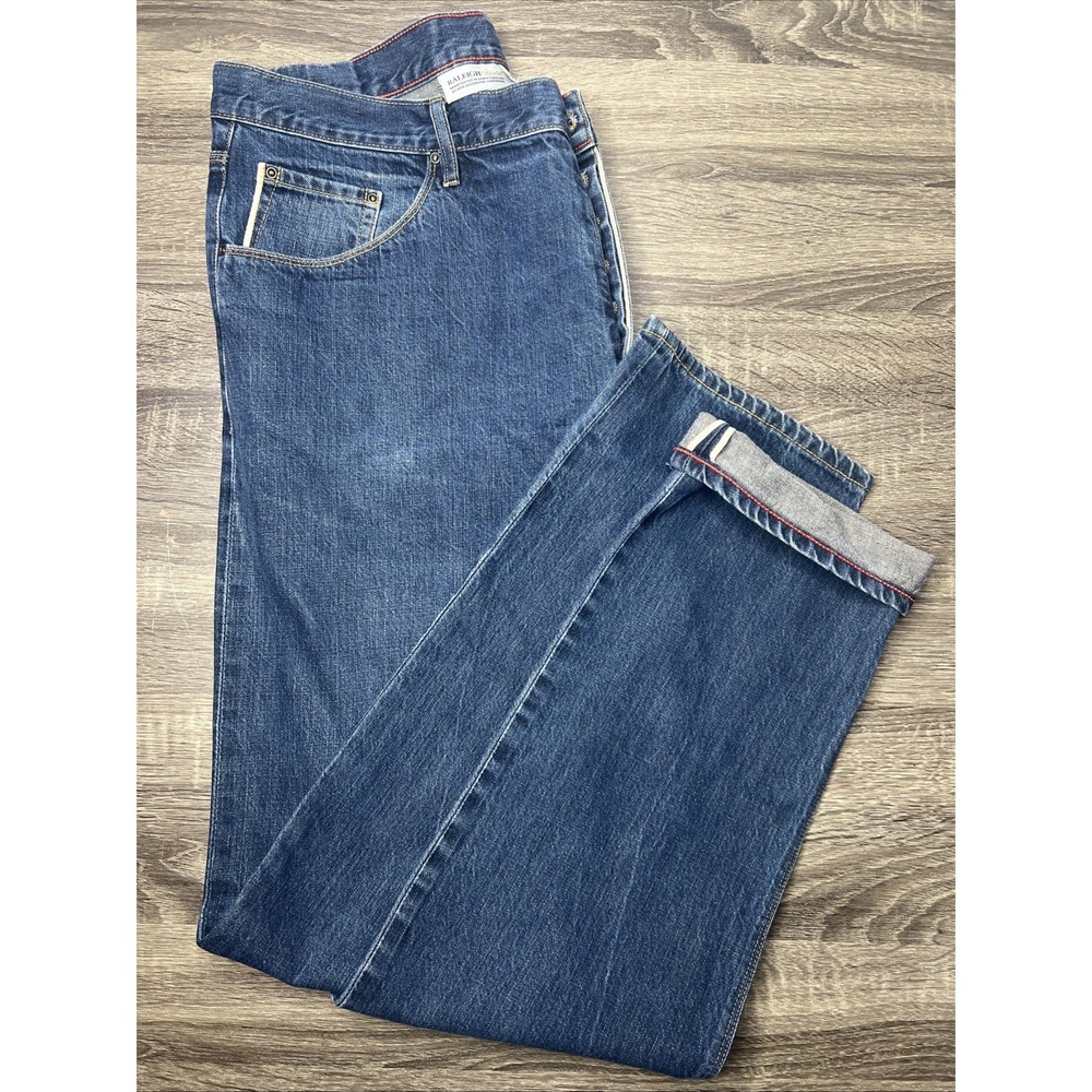 Raleigh Denim Alexander Selvedge Jeans White Oak Cone USA Denim Button Fly 36x34